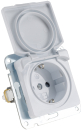 DELPHI Steckdose mit Deckel IP40 ohne Rahmen UP weiß 23880