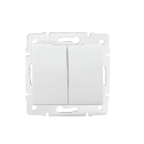 LOGI Serien-Wechselschalter Doppelwechselschalter Weiss 25073