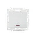 LOGI Klingeltaster mit LED ohne Rahmen Weiss Unterputz 25075