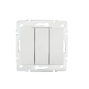 LOGI 3-fach Schalter Serienschalter Weiss Unterputz 25076