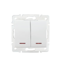 LOGI Ein-/Aus Serienschalter mit LED Kontrolllampe Weiss UP 25079