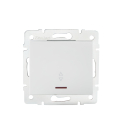 LOGI Wechselschalter mit LED Kontrolllampe Weiss Unterputz 25081