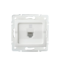 LOGI 1-fach Netzwerksteckdose RJ45 CAT6 Jack Datenbuchse Weiss 25109