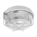 Deckenleuchte hermetisch INES 7061N Schutzkorb Grundplatte Bakelit E27 IP43
