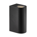 LED Aussenwandleuchte Nordlux Asbol schwarz rund 2x6,5W 3000K IP44 Wandleuchte