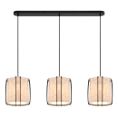 Nordlux 3-Rail Pendelleuchte Cardine weiss Tyvek Japandi-Stil 2312443001