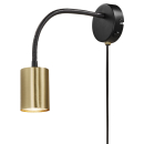 Skandinavische Wandleuchte Explore Nordlux Messing mit Flexarm GU10
