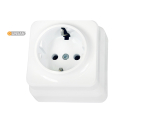 Gunsan Aufputz 1-fach Steckdose IP20 Weiss Aufbausteckdose Schutzkontakt