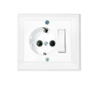 Gunsan Schutzkontakt Steckdose mit Universalschalter - Aus und Wechselschalter