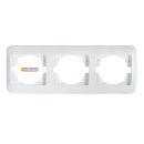 Fantasy 3-fach Rahmen für Steckdosen Taster Lichtschalter Unterputz Weiß