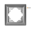 Gunsan Visage 1-fach Rahmen für 1 Taster Schalter Dimmer silber