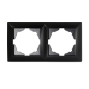 Gunsan Visage 2-fach Rahmen für 2 Taster Schalter Dimmer Schwarz