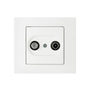 Durchgangsdose Gunsan Moderna Sat TV Weiss 01291100100317