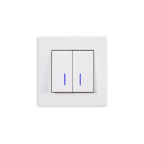 Gunsan Eqona 2-fach Serienschalter mit Beleuchtung Weiss UP 01401100200104