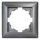 Rahmen Visage Gunsan dunkelsilber 1-fach für Steckdose, Schalter oder Dimmer