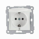 Candela Steckdose mit Deckel Modul Mutlusan weiss