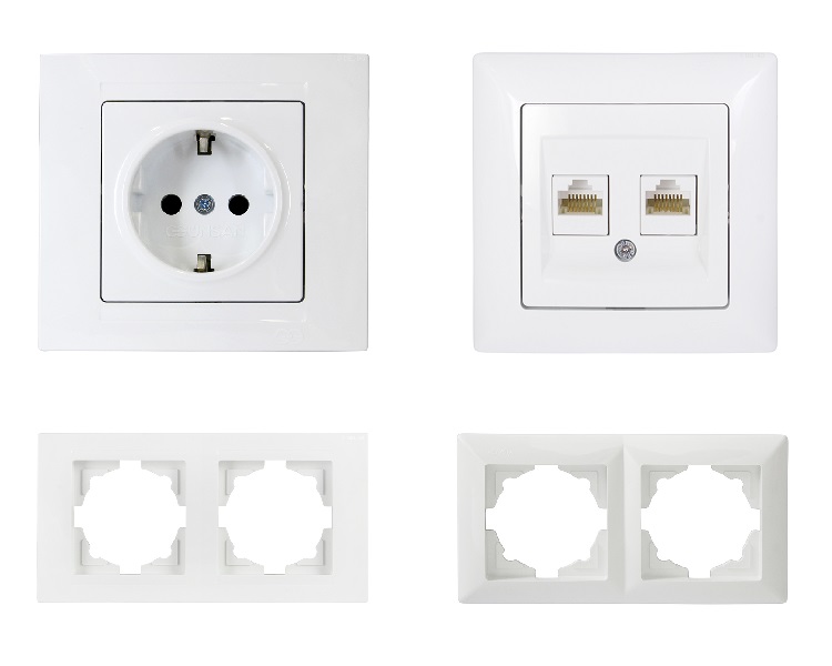 Gunsan Visage und Moderna Steckdosen und Schalter